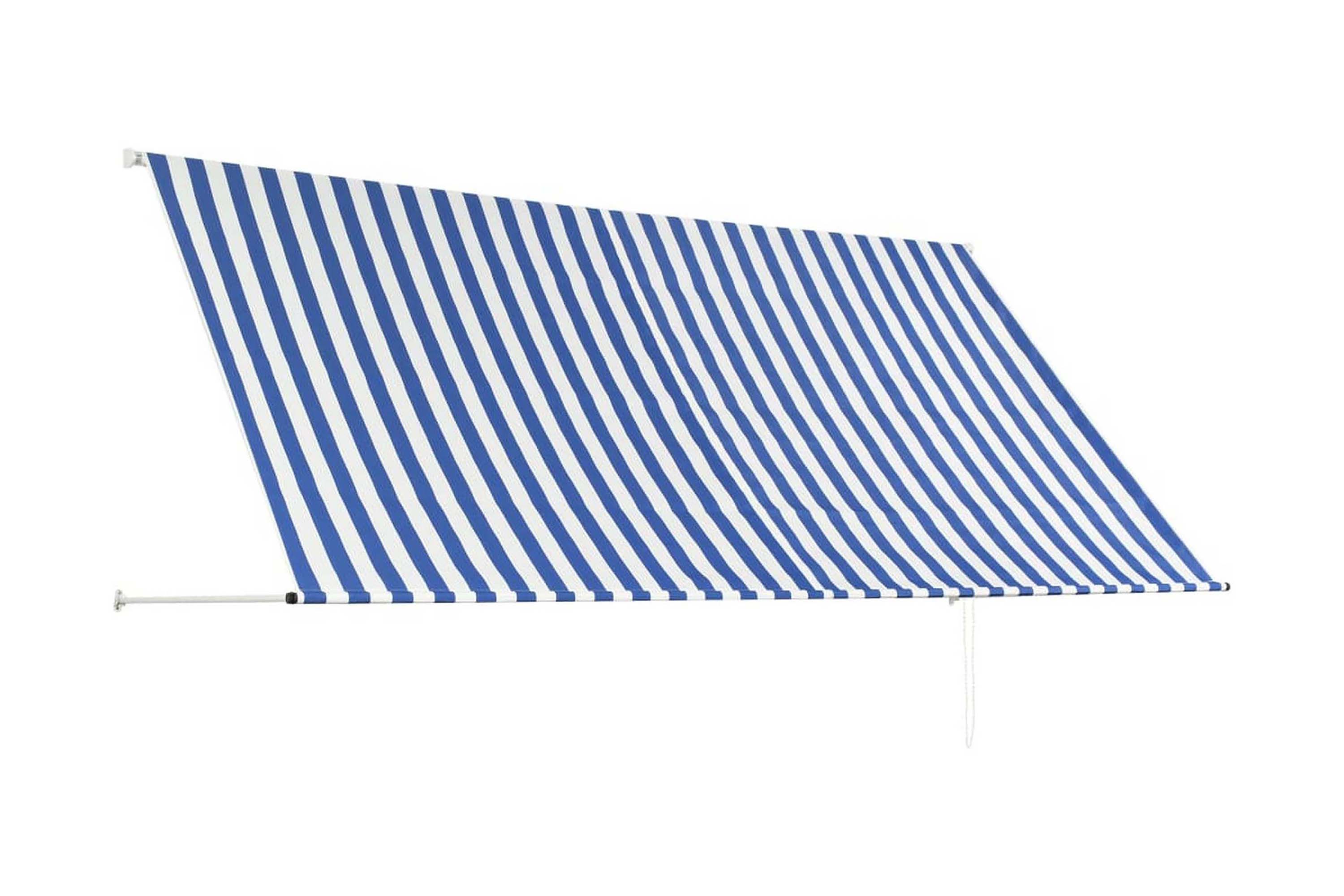 Markis 300×150 cm blå och vit – Flerfärgad