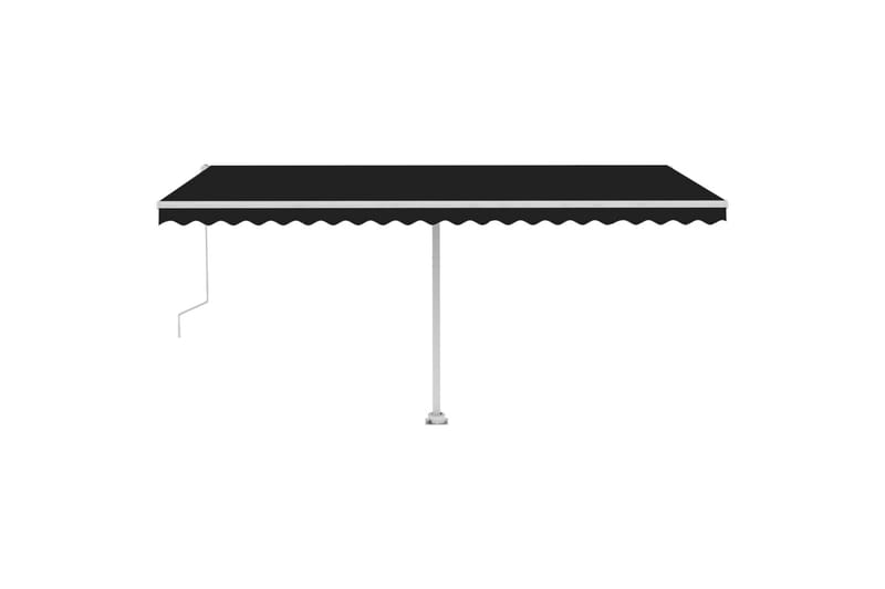 Markis automatisk fristående 500x350 cm antracit - Grå - Utemöbler - Solskydd - Markiser