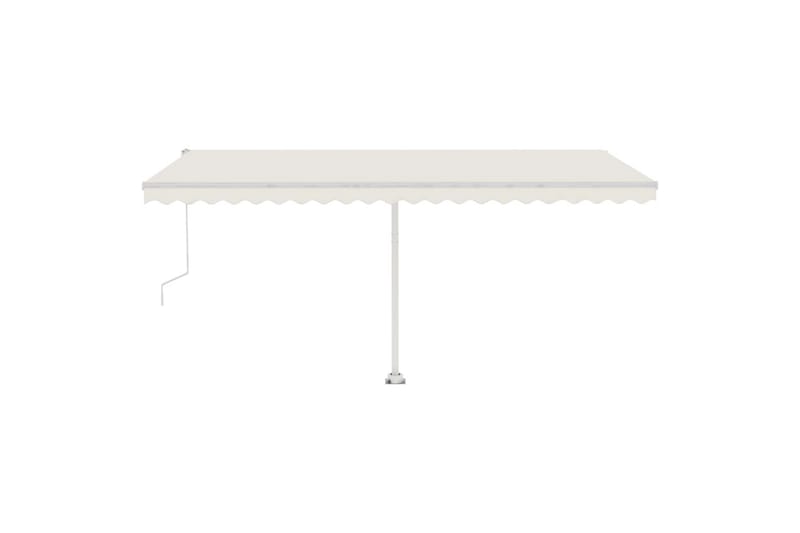 Markis automatisk fristående 500x350 cm gräddvit - Vit - Utemöbler - Solskydd - Markiser