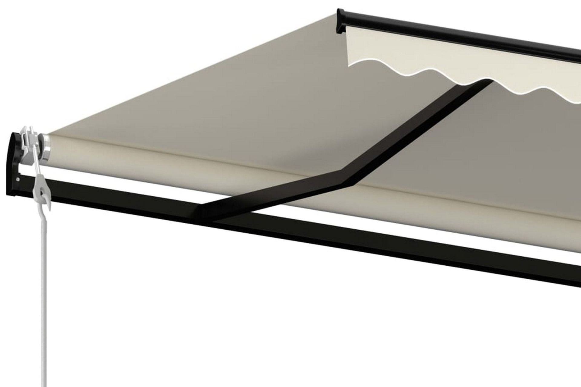 Markis automatiskt infällbar 450x350 cm gräddvit - Vit - Utemöbler - Solskydd - Markiser