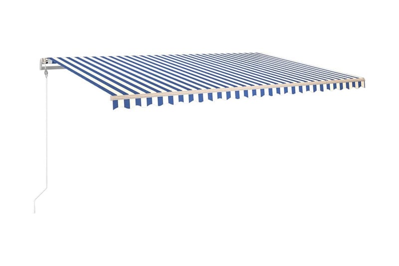 Markis automatiskt infällbar 500x350 cm - Blå - Utemöbler - Solskydd - Markiser