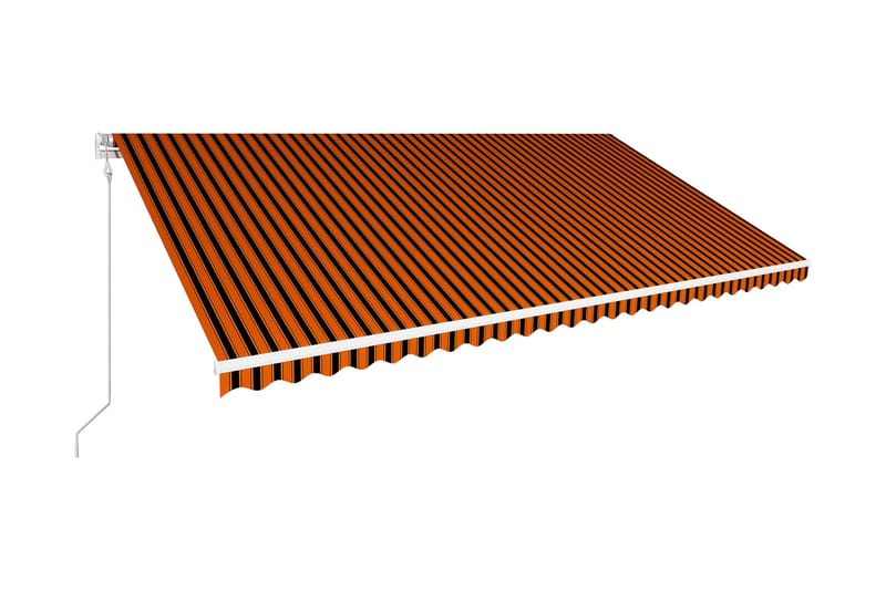 Markis automatiskt infällbar 600x300 cm orange och brun - Orange - Utemöbler - Solskydd - Markiser - Fönstermarkis