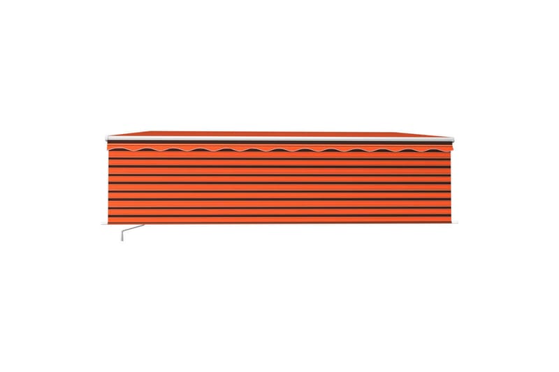 Markis infällbar markis vindsensor rullgardin LED 5x3 m - Orange - Markiser - Terrassmarkis