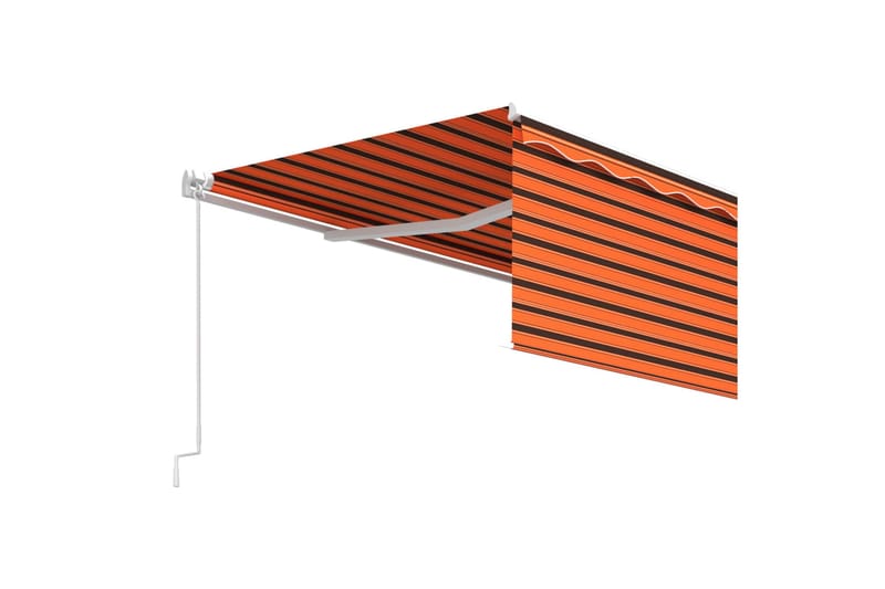 Markis infällbar markis vindsensor rullgardin LED 5x3 m - Orange - Markiser - Terrassmarkis
