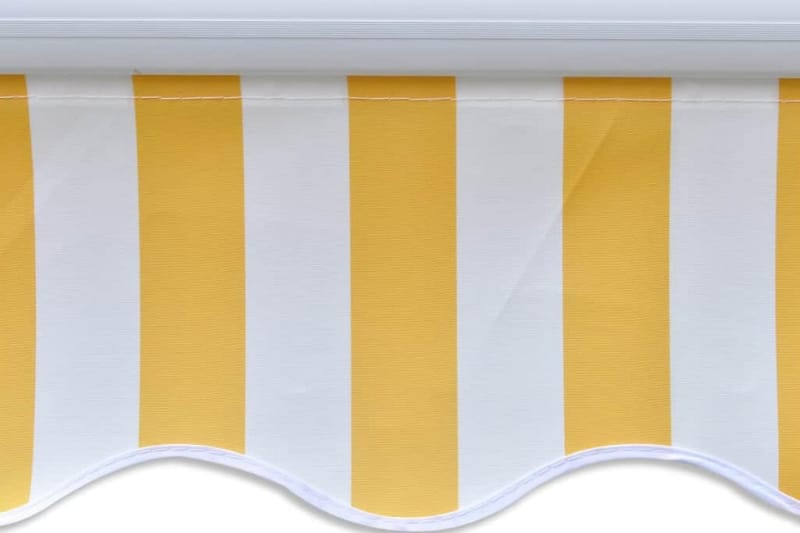 Markis manuellt infällbar 300 cm gul/vit - Gul - Markiser - Terrassmarkis