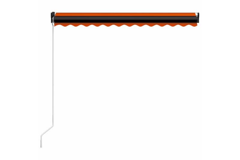 Markis manuellt infällbar 300x250 cm orange och brun - Orange - Fönstermarkis - Markiser