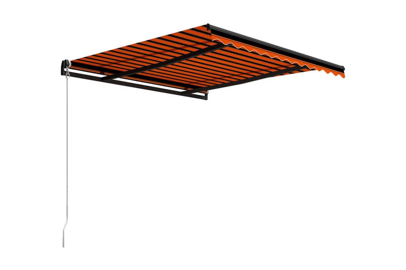 Markis manuellt infällbar 300x250 cm orange och brun - Orange - Utemöbler - Solskydd - Markiser - Fönstermarkis