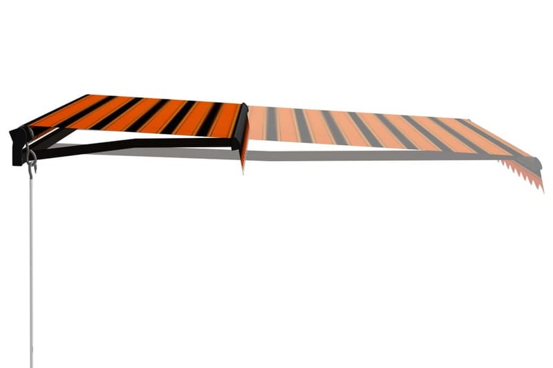 Markis manuellt infällbar 300x250 cm orange och brun - Orange - Utemöbler - Solskydd - Markiser - Fönstermarkis