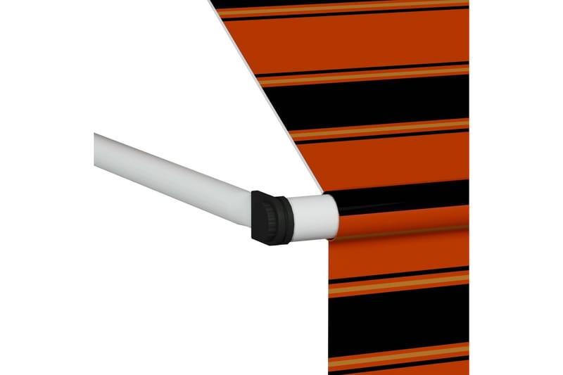 Markis manuellt infällbar 350 cm orange och brun - Flerfärgad - Utemöbler - Solskydd - Markiser - Fönstermarkis