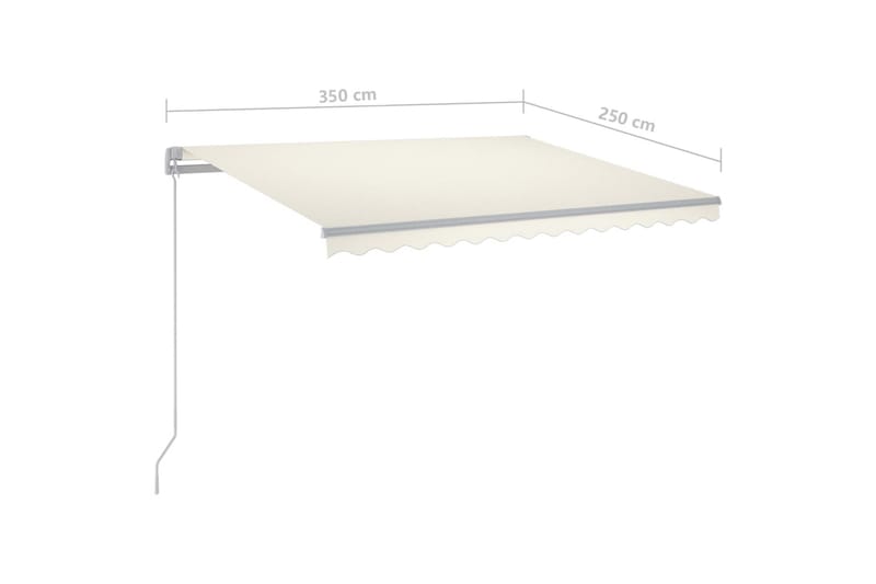 Markis manuellt infällbar 350x250 cm gräddvit - Vit - Utemöbler - Solskydd - Markiser