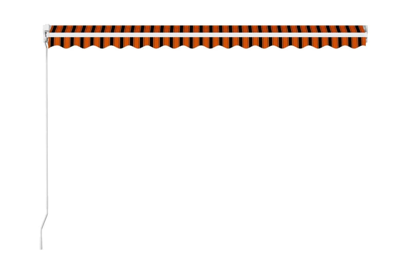Markis manuellt infällbar 400x300 cm orange och brun - Orange - Utemöbler - Solskydd - Markiser