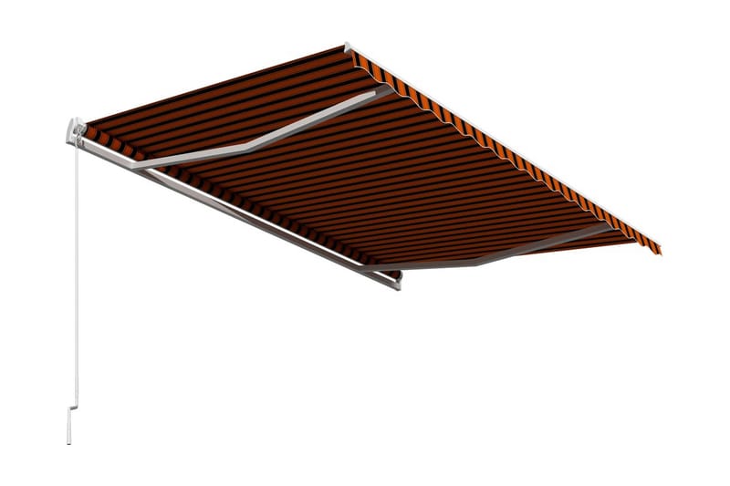 Markis manuellt infällbar 400x300 cm orange och brun - Orange - Utemöbler - Solskydd - Markiser