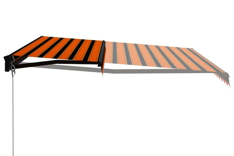 Markis manuellt infällbar 400x300 cm orange och brun - Orange - Markiser - Terrassmarkis