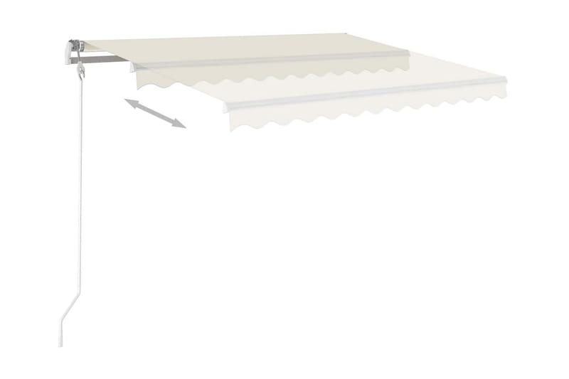 Markis manuellt infällbar 450x350 cm gräddvit - Vit - Utemöbler - Solskydd - Markiser