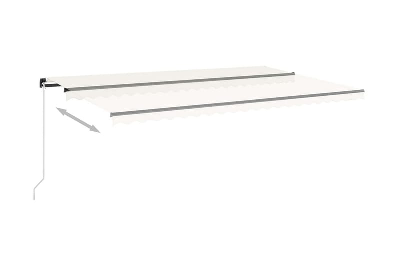 Markis manuellt infällbar 500x300 cm gräddvit - Vit - Utemöbler - Solskydd - Markiser