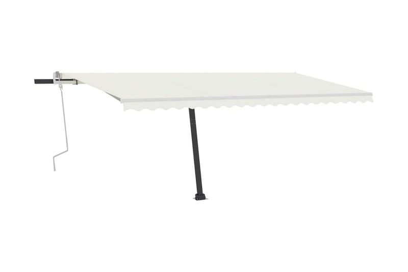 Markis manuellt infällbar 500x350 cm gräddvit - Vit - Utemöbler - Solskydd - Markiser - Fönstermarkis