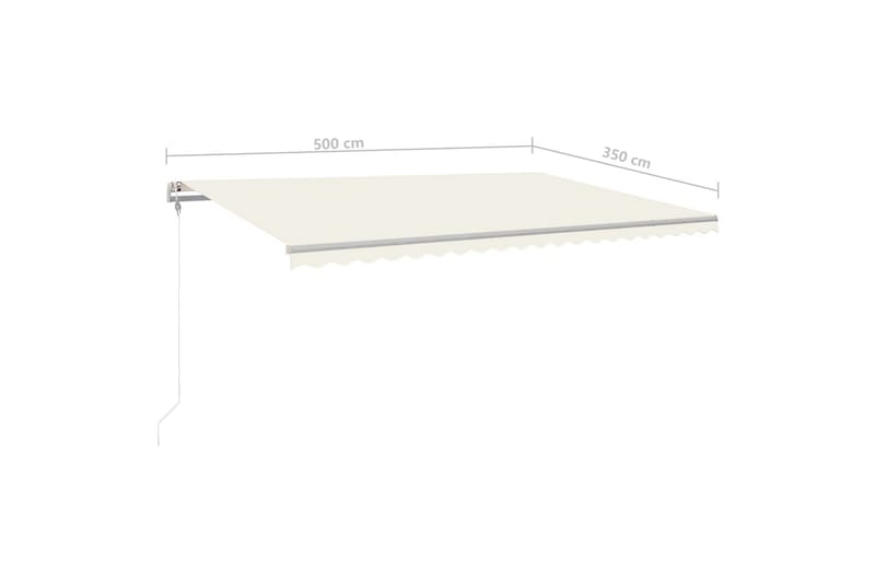 Markis manuellt infällbar 500x350 cm gräddvit - Vit - Utemöbler - Solskydd - Markiser - Fönstermarkis