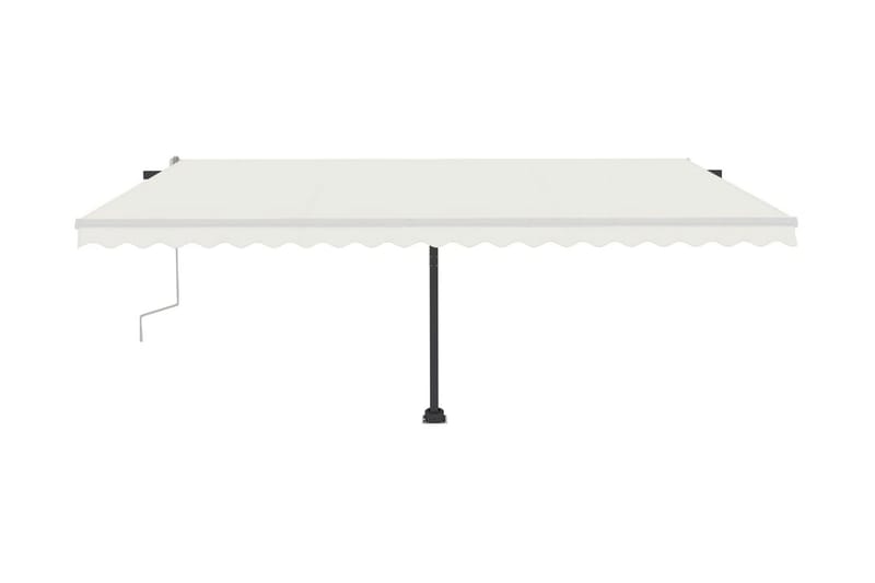 Markis manuellt infällbar 500x350 cm gräddvit - Vit - Utemöbler - Solskydd - Markiser - Fönstermarkis