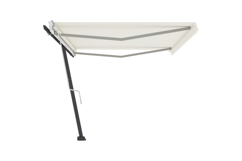 Markis manuellt infällbar 500x350 cm gräddvit - Vit - Utemöbler - Solskydd - Markiser - Fönstermarkis