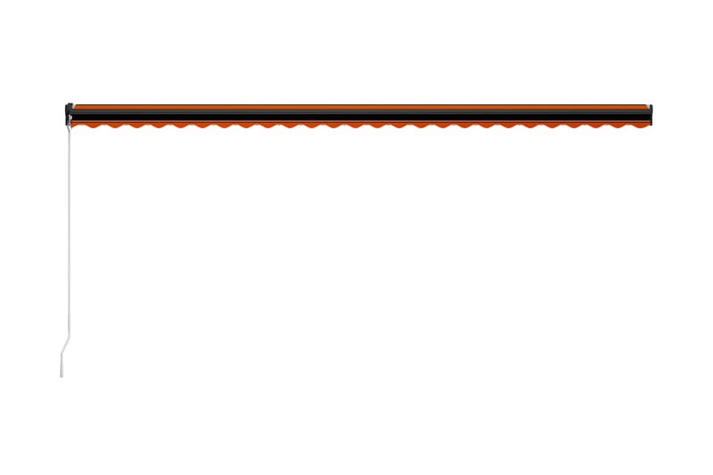Markis manuellt infällbar 600x300 cm orange och brun - Orange - Markiser - Terrassmarkis