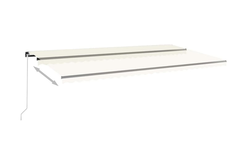 Markis manuellt infällbar 600x350 cm gräddvit - Vit - Utemöbler - Solskydd - Markiser