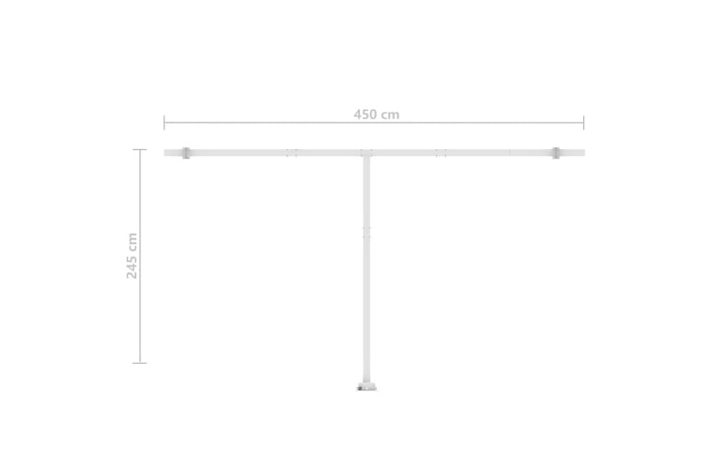 Markis manuellt infällbar fristående 500x300 cm blå/vit - Blå - Markiser - Terrassmarkis