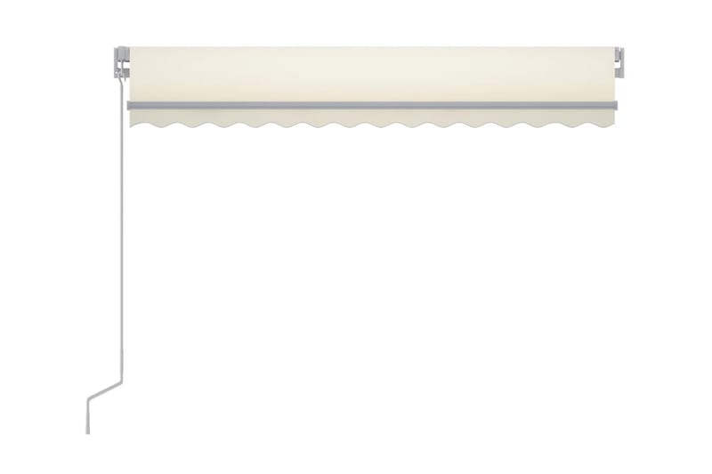 Markis manuellt infällbar med LED 300x250 cm gräddvit - Vit - Utemöbler - Solskydd - Markiser