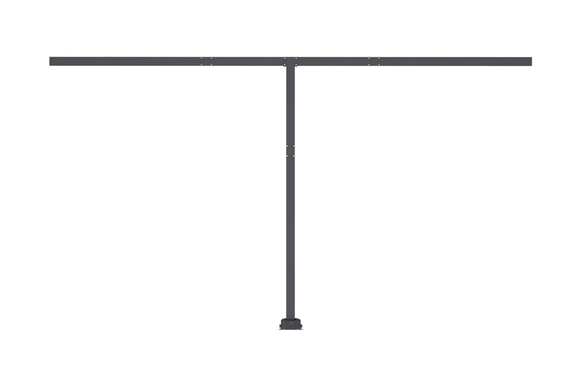 Markis manuellt infällbar med LED 400x300 cm antracit - Grå - Utemöbler - Solskydd - Markiser