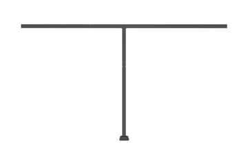 Markis manuellt infällbar med LED 400x300 cm antracit - Grå - Utemöbler - Solskydd - Markiser