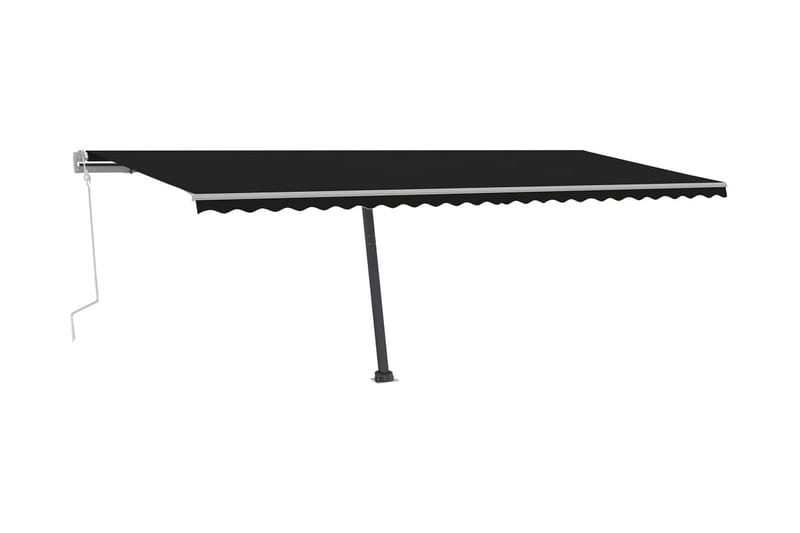Markis manuellt infällbar med LED 600x300 cm antracit - Grå - Utemöbler - Solskydd - Markiser - Fönstermarkis