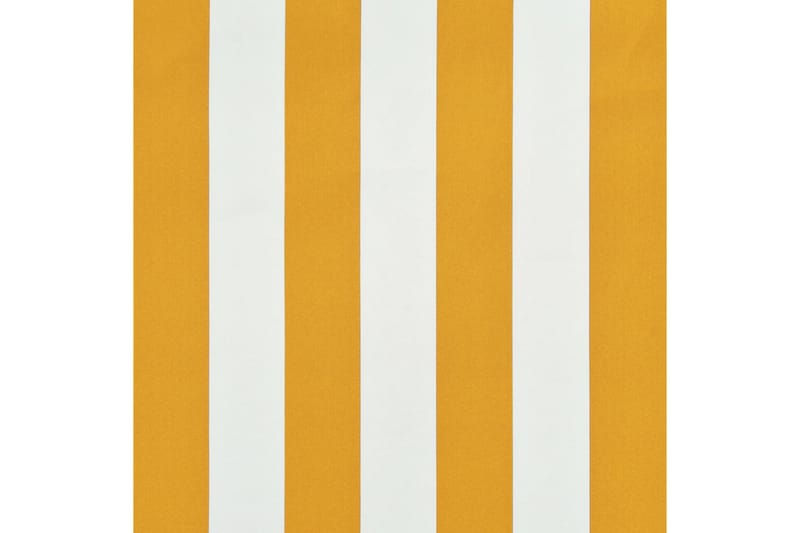 Markis med LED 150x150 cm gul och vit - Gul - Fönstermarkis - Markiser