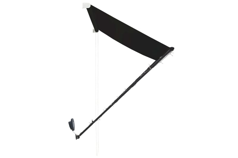 Markis med LED 350x150 cm antracit - Grå - Utemöbler - Solskydd - Markiser - Fönstermarkis