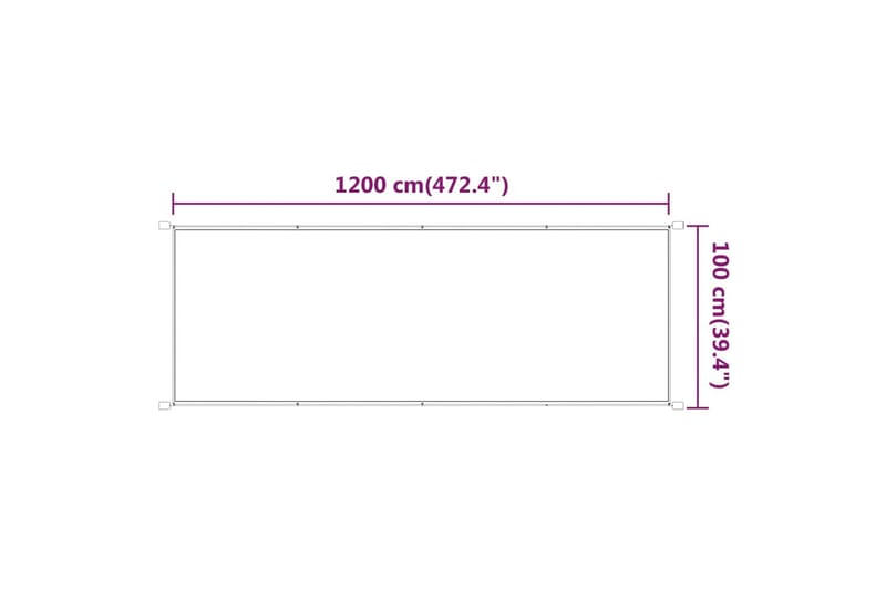 Markis vertikal beige 100x1200 cm oxfordtyg - Beige - Utemöbler - Solskydd - Markiser - Fönstermarkis