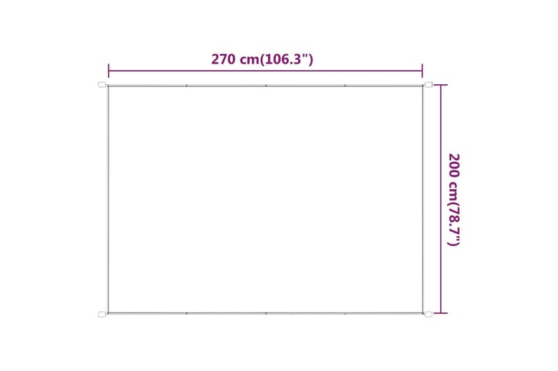 Markis vertikal beige 200x270 cm oxfordtyg - Beige - Utemöbler - Solskydd - Markiser - Fönstermarkis