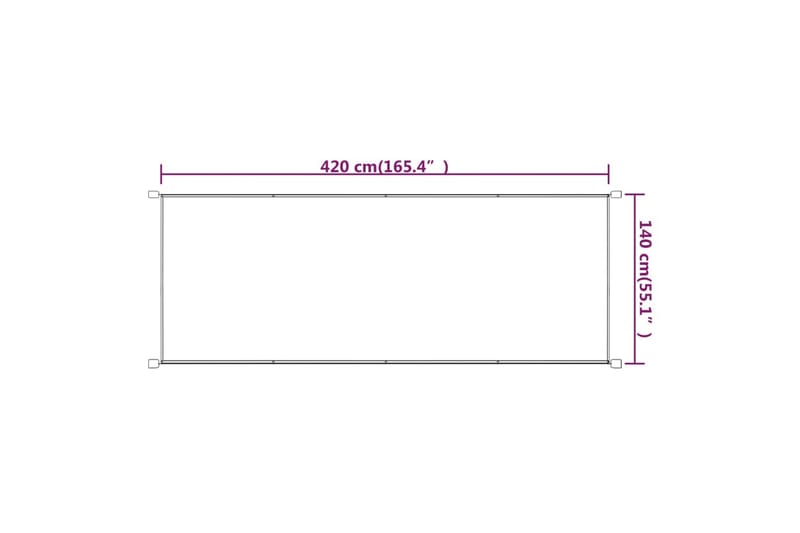 Markis vertikal blå 140x420 cm oxfordtyg - Blå - Utemöbler - Solskydd - Markiser - Fönstermarkis