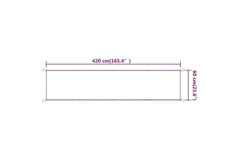 Markis vertikal blå 60x420 cm oxfordtyg - Blå - Utemöbler - Solskydd - Markiser - Fönstermarkis
