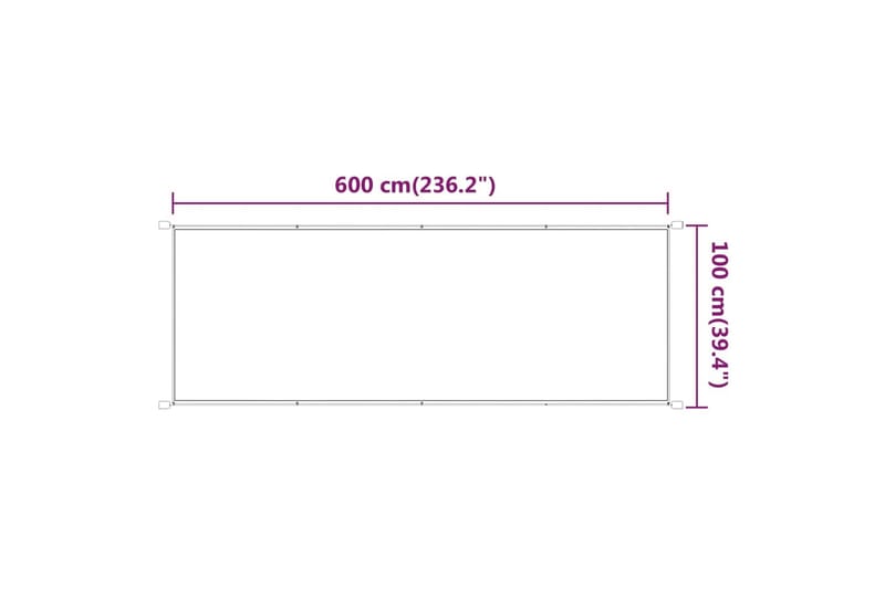 Markis vertikal ljusgrön 100x600 cm oxfordtyg - Grön - Utemöbler - Solskydd - Markiser - Fönstermarkis