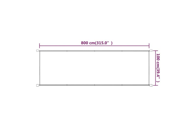 Markis vertikal terrakotta 100x800 cm oxfordtyg - Röd - Utemöbler - Solskydd - Markiser - Fönstermarkis