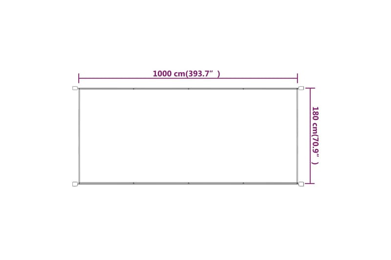 Markis vertikal terrakotta 180x1000 cm oxfordtyg - Röd - Utemöbler - Solskydd - Markiser - Fönstermarkis