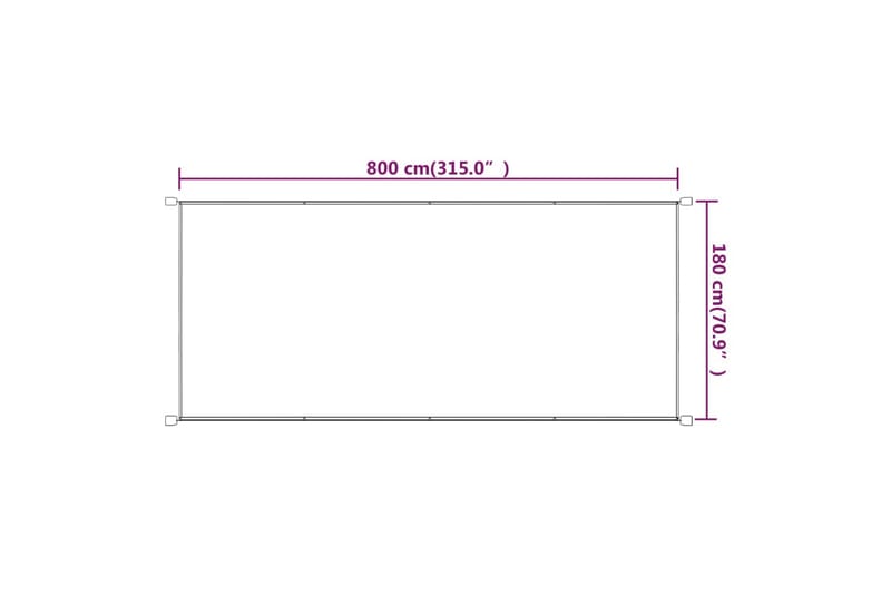 Markis vertikal terrakotta 180x800 cm oxfordtyg - Röd - Utemöbler - Solskydd - Markiser - Fönstermarkis
