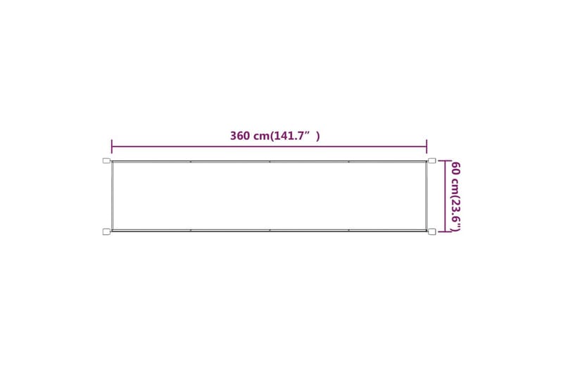 Markis vertikal terrakotta 60x360 cm oxfordtyg - Röd - Utemöbler - Solskydd - Markiser - Fönstermarkis