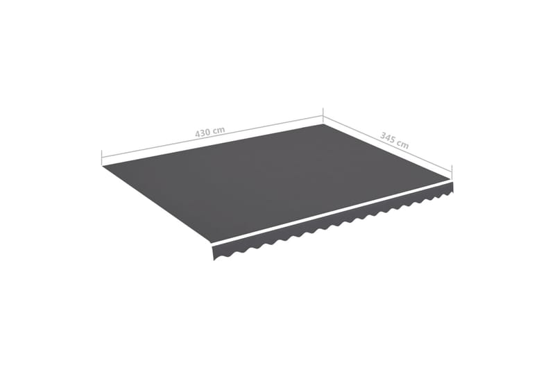 Markisväv antracit 4,5x3,5 m - Grå - Utemöbler - Solskydd - Markiser - Markisväv & markistyg