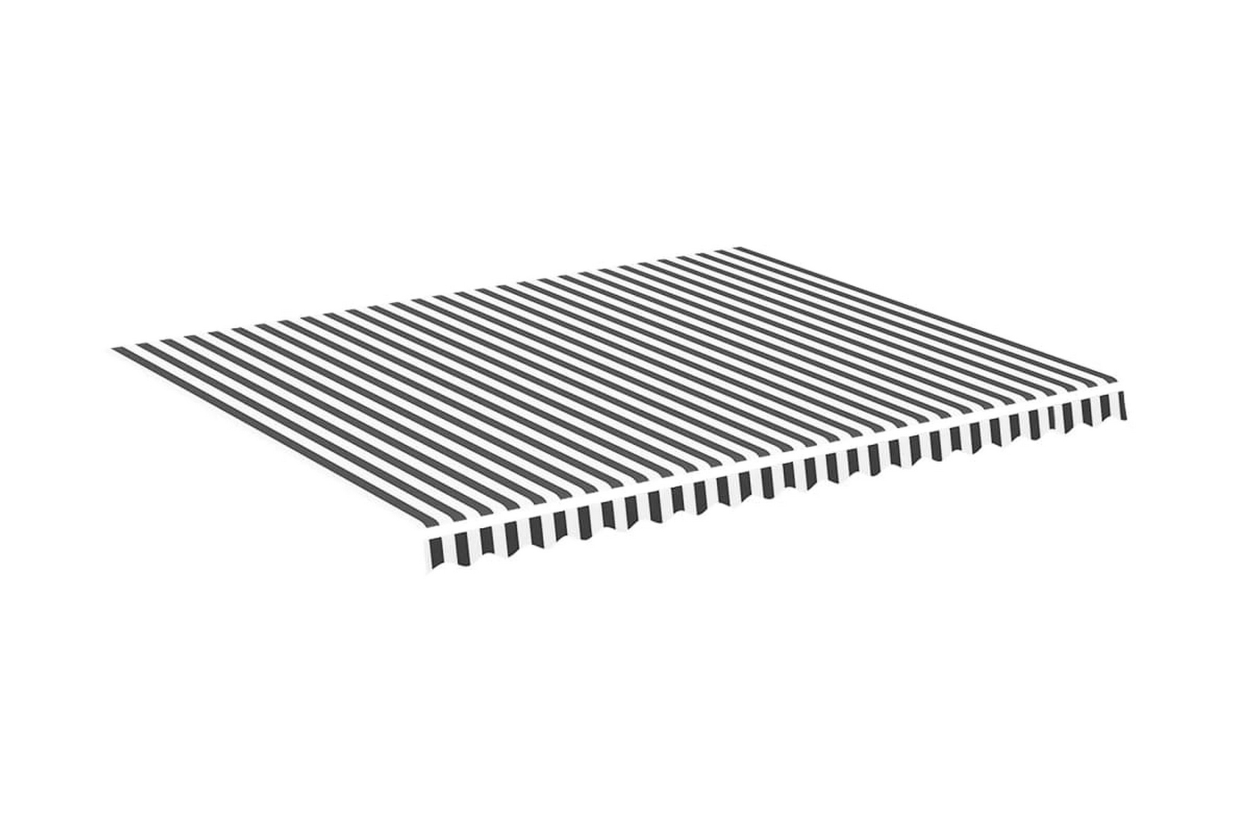 Markisväv antracit och vit 4,5×3,5 m – Grå