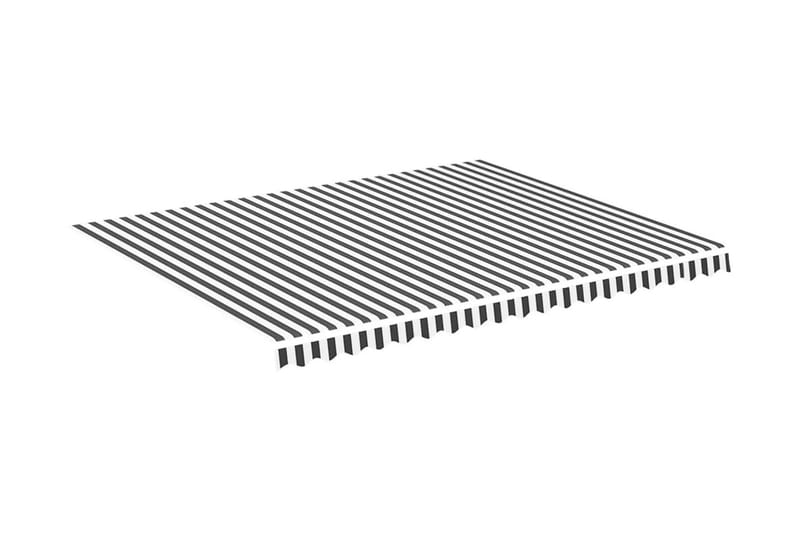 Markisväv antracit och vit 4,5x3,5 m - Grå - Markisväv & markistyg