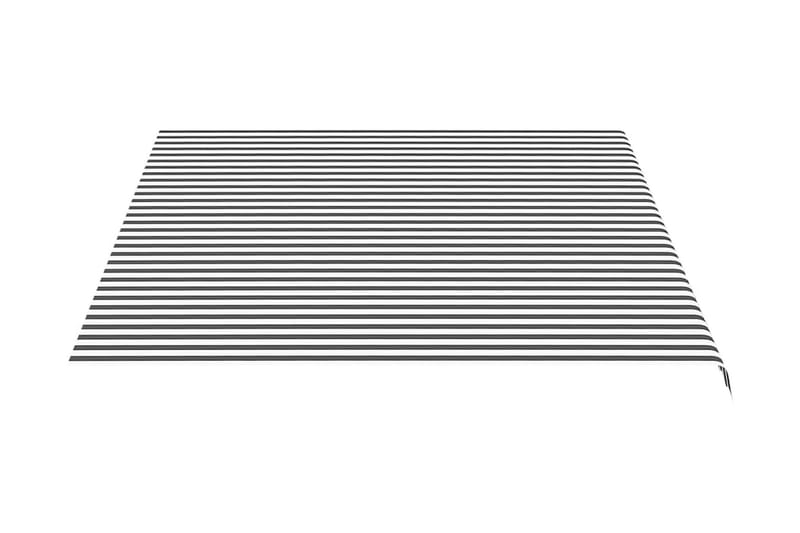 Markisväv antracit och vit 4,5x3,5 m - Grå - Markisväv & markistyg