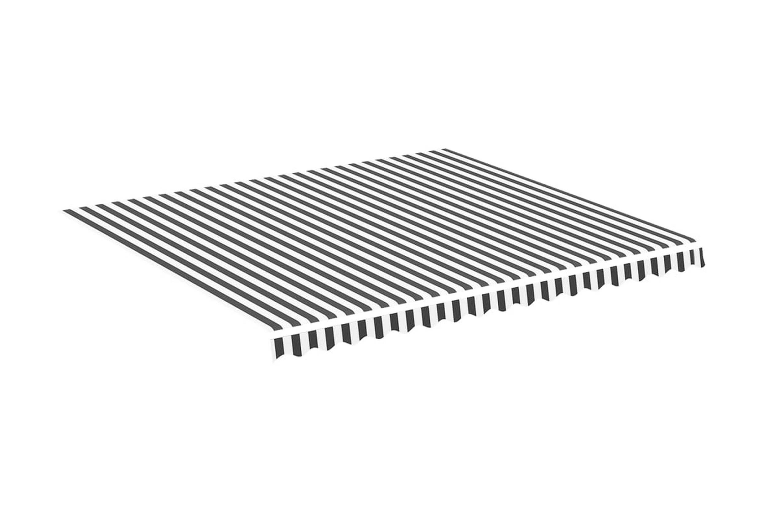 Markisväv antracit och vit 4×3,5 m – Grå