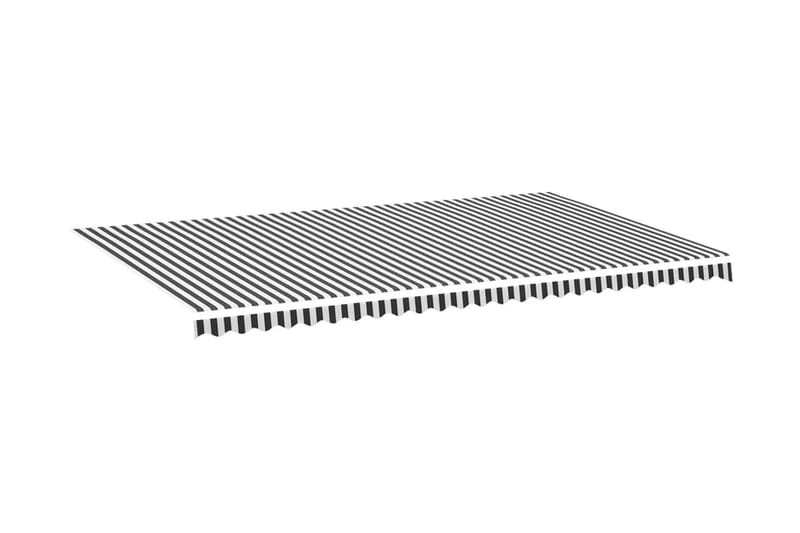 Markisväv antracit och vit 6x3,5 m - Grå - Markisväv & markistyg
