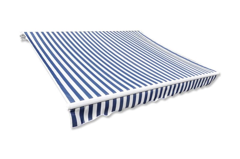 Markisduk blå & vit 350x250 cm - Blå - Utemöbler - Solskydd - Markiser - Markisväv & markistyg