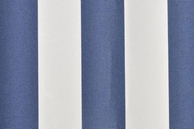 Markisduk blå & vit 450x300 cm - Blå - Utemöbler - Solskydd - Markiser - Markisväv & markistyg