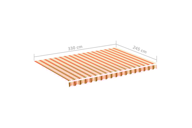 Markisväv gul och orange 3,5x2,5 m - Gul - Utemöbler - Solskydd - Markiser - Markisväv & markistyg